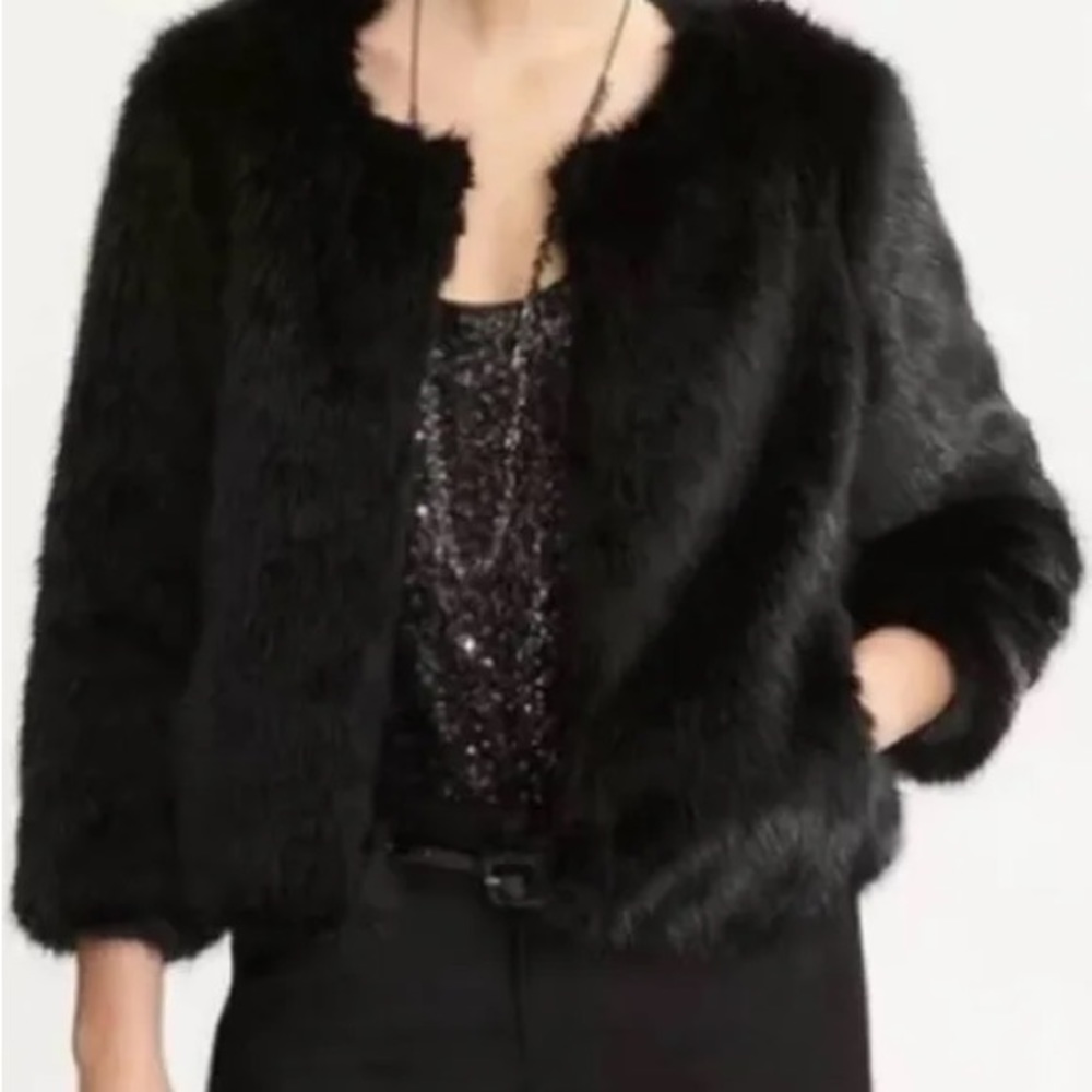 Banana Republic faux fur jacket